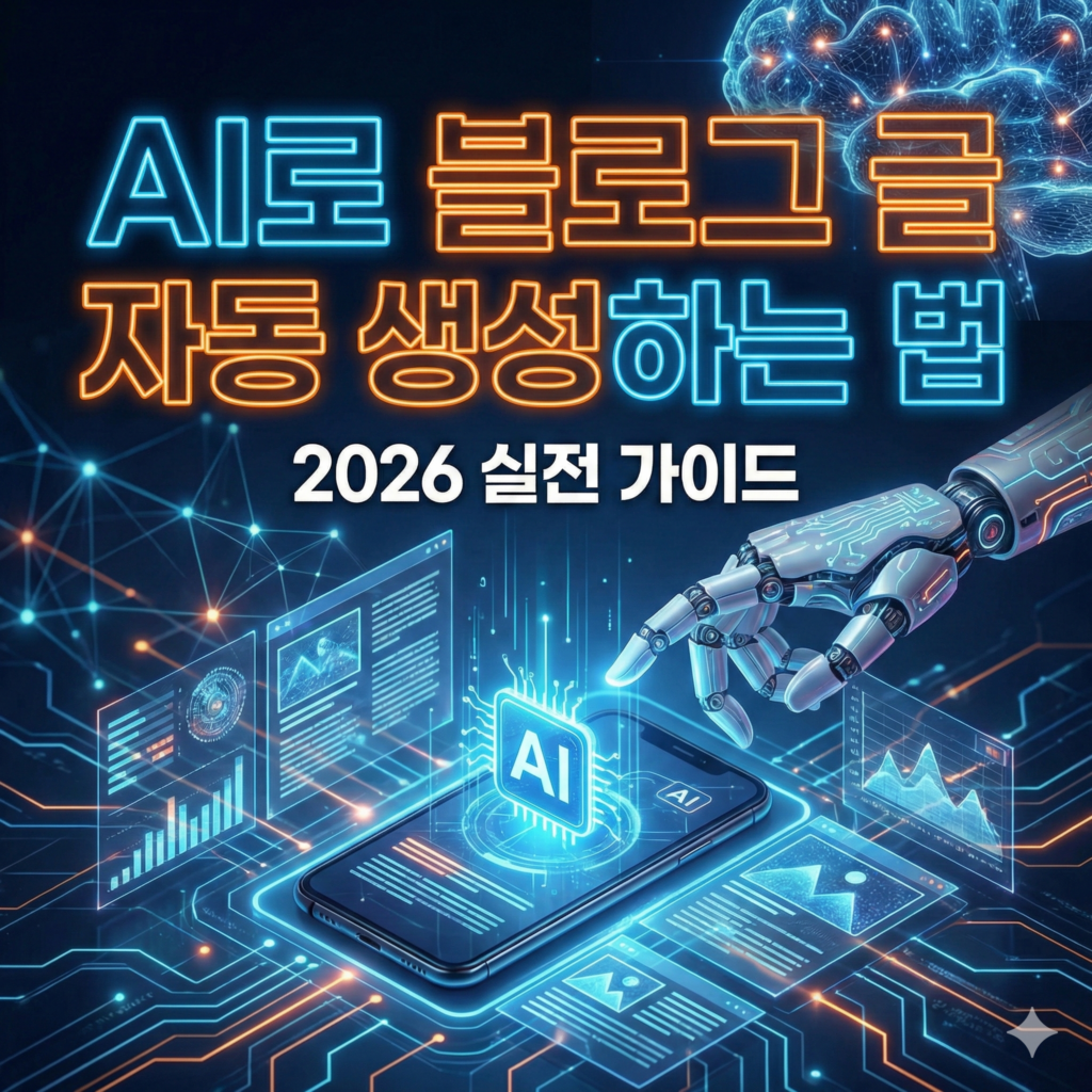 AI 블로그 글 자동 생성 방법을 설명하는 2026 실전 가이드 썸네일 이미지